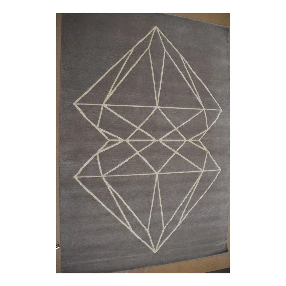 Šedý ručně tkaný vlněný koberec Linie Design Diamond, 200 x 300 cm v:927834