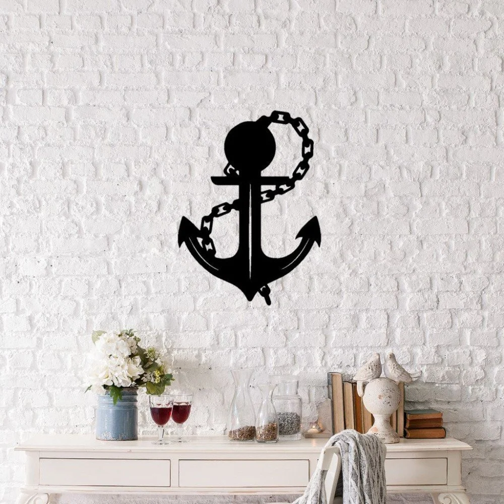 Černá kovová nástěnná dekorace Anchor, 42 x 58 cm v:1246426 Černá kovová nástěnná dekorace Anchor, 42 x 58 cm v:1246426