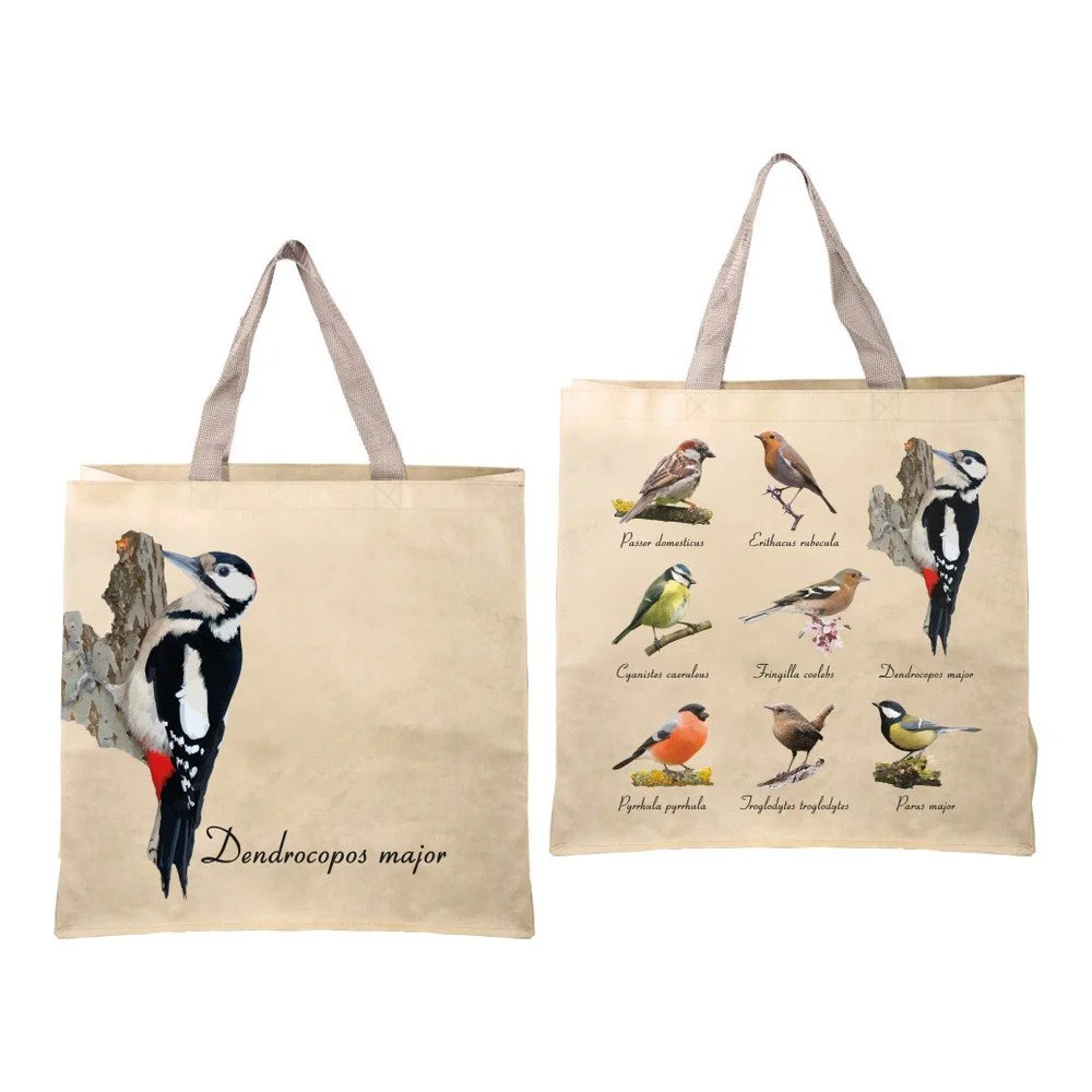 Skládací taška s potiskem ptáčků Esschert Design Birds v:1250884