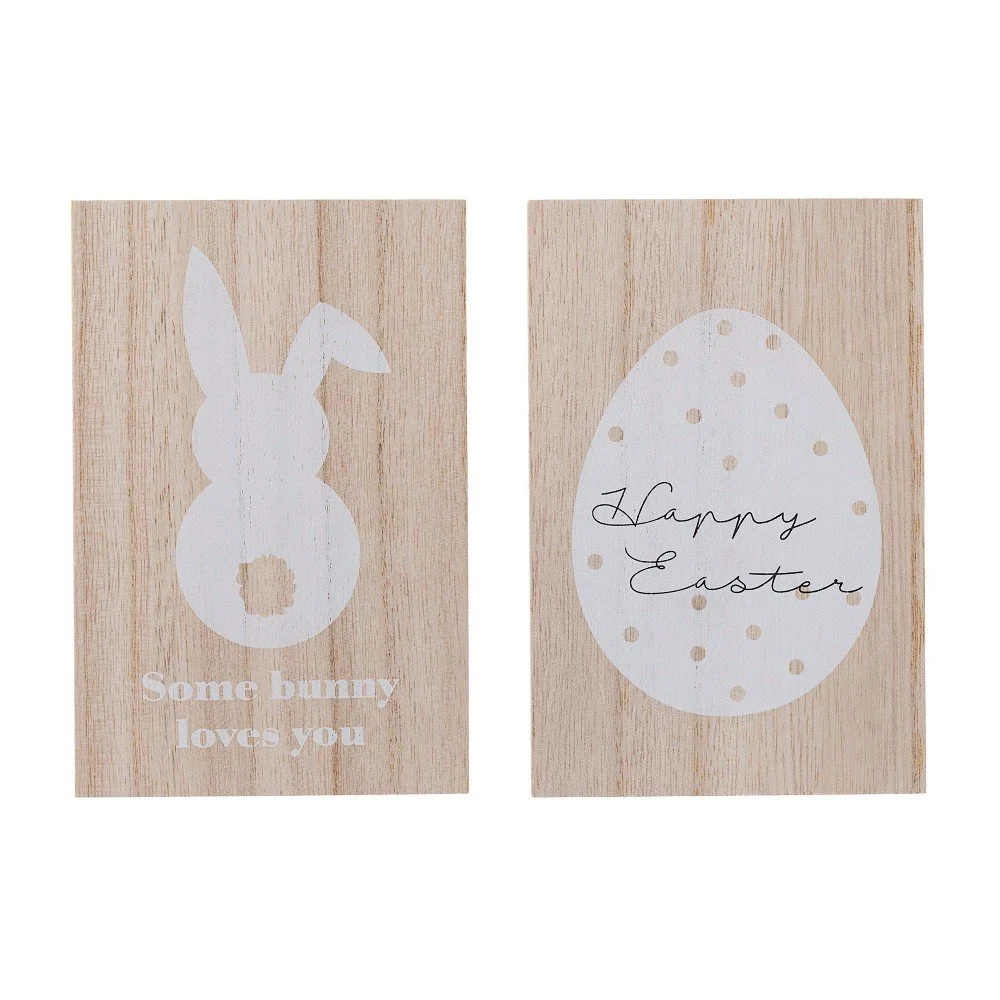 Sada 2 dřevěných dekorací Bloomingville Somebunny v:1220652