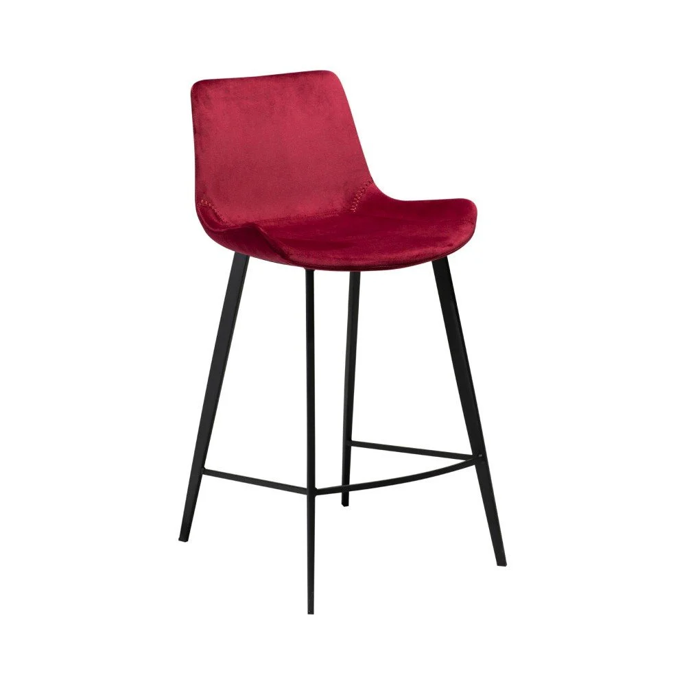 Vínová barová židle DAN–FORM Denmark Hype Velvet v:1243952