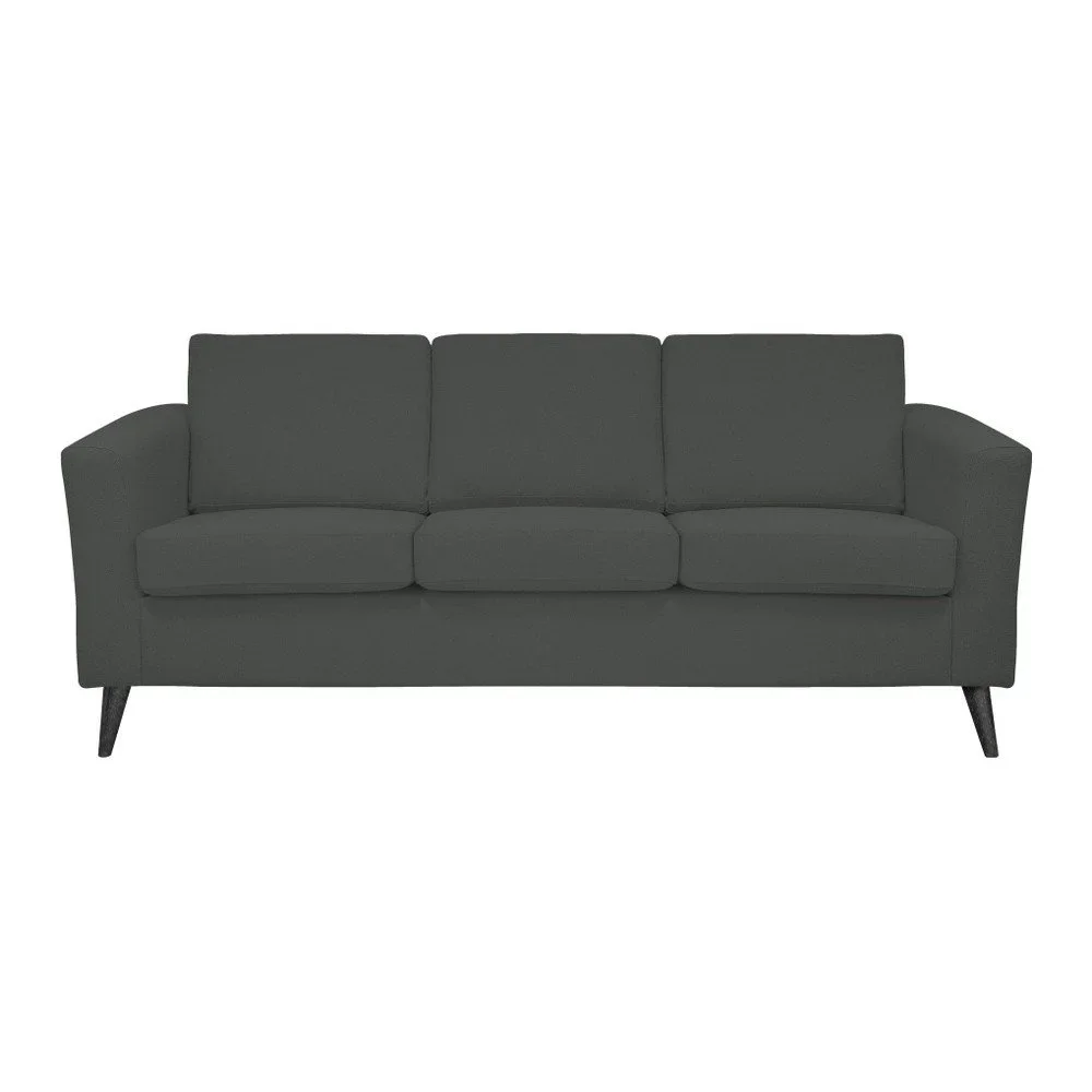 Tmavě šedá trojmístná pohovka s černými nohami Helga Interiors Alex v:869384