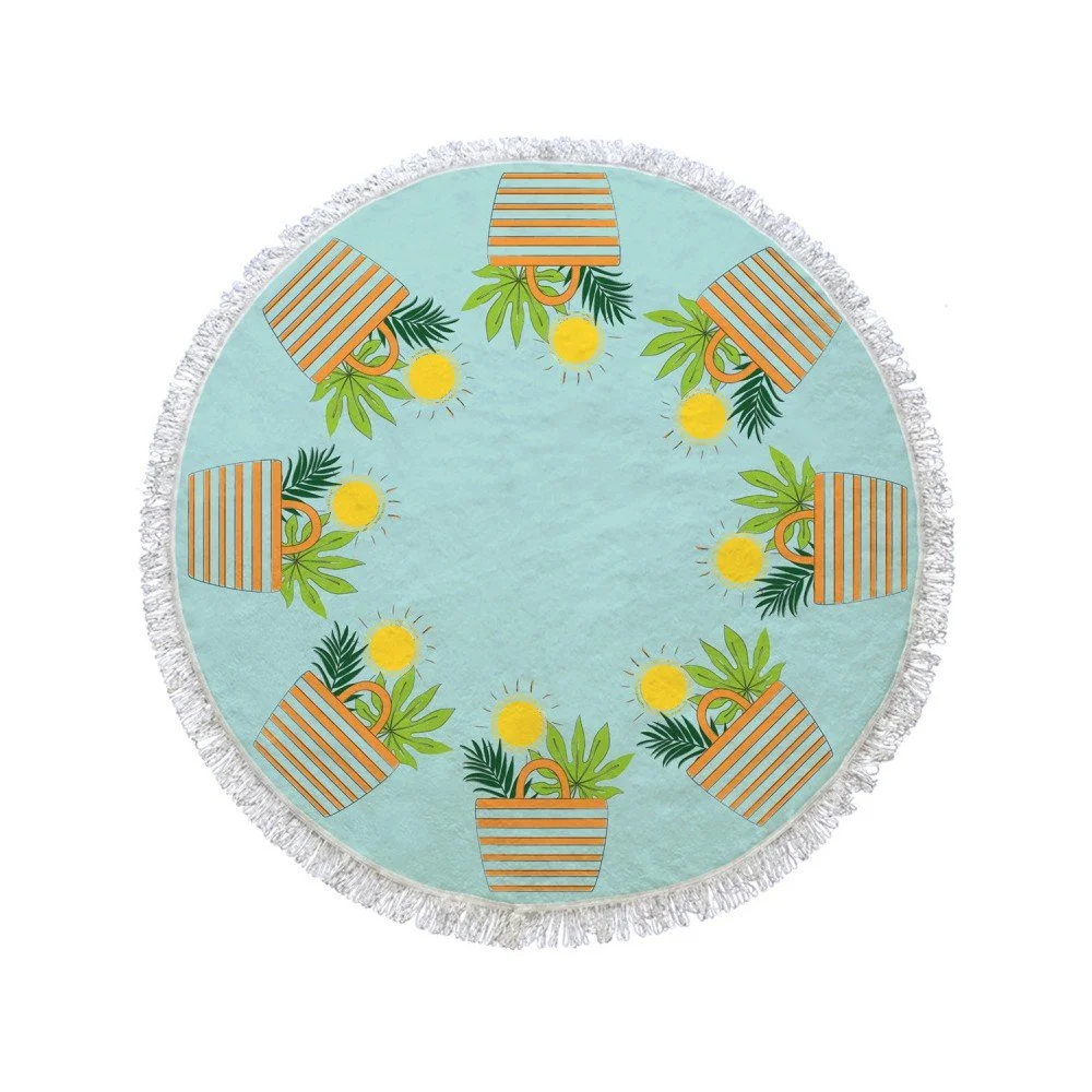 Kruhová osuška Summer Basket, ⌀ 150 cm v:825202