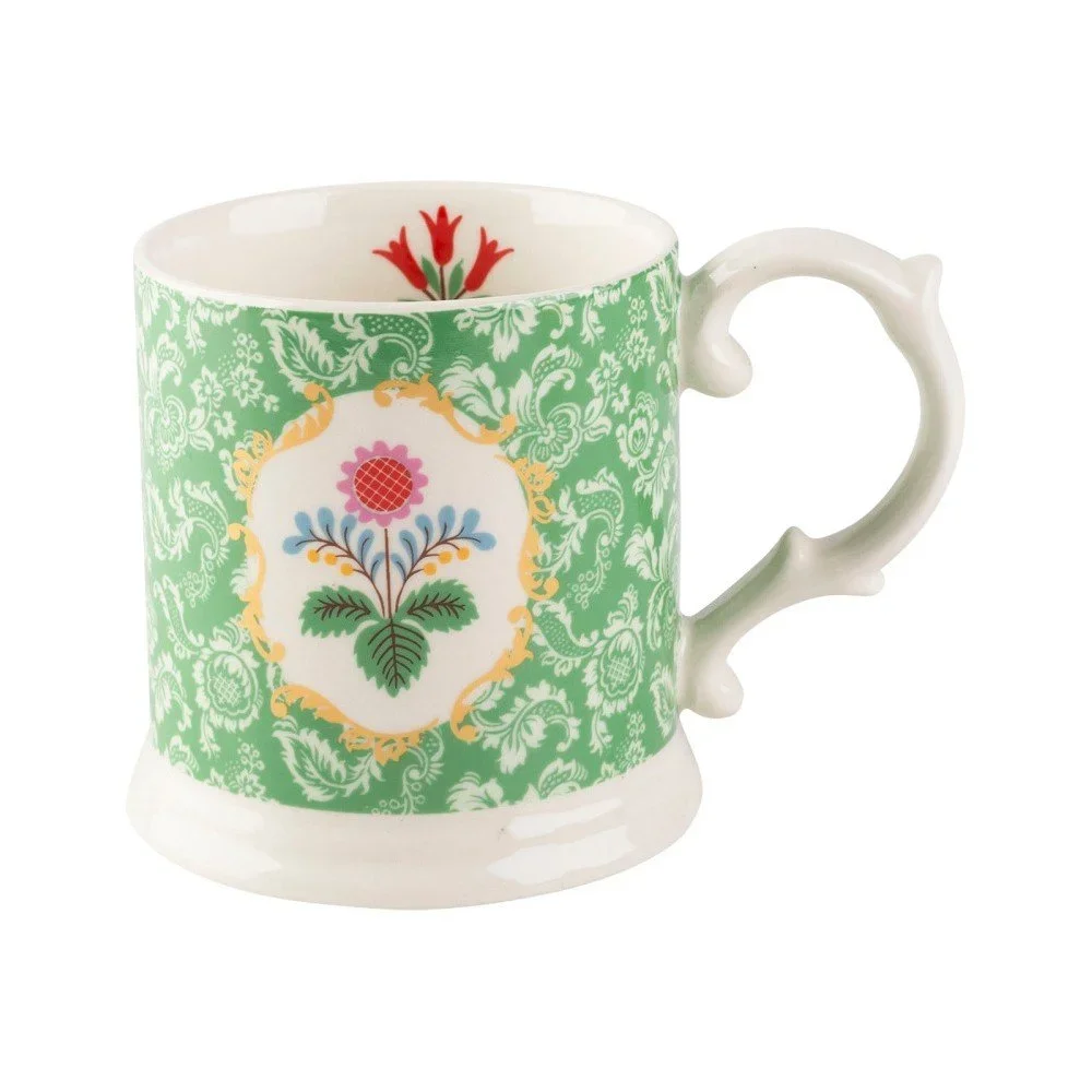 Zeleno-bílý hrnek z porcelánu Creative Tops Festival Folk, 320 ml v:951150