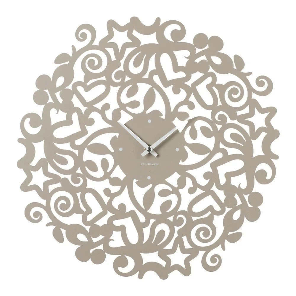 Béžové nástěnné hodiny Brandani Abbracci, ⌀ 40 cm v:1270806