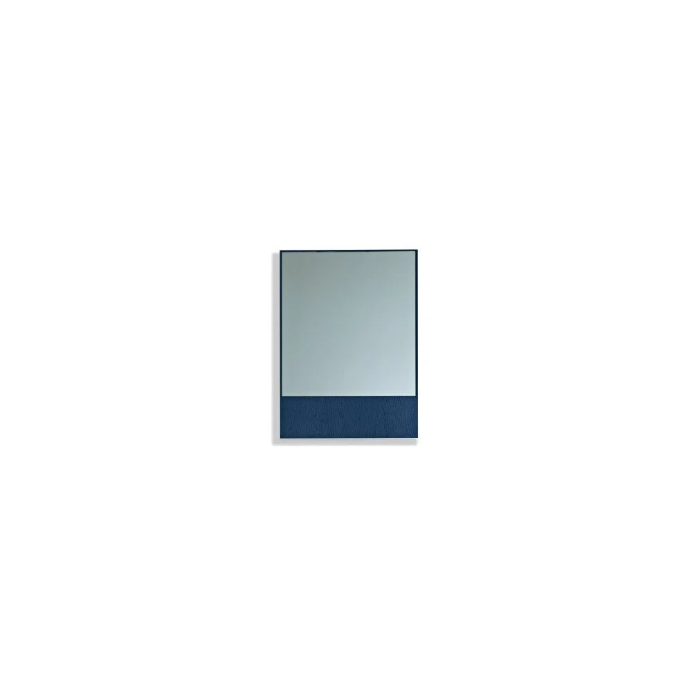 Modré zrcadlo z dubového dřeva Another Brand Rectangle v:701316
