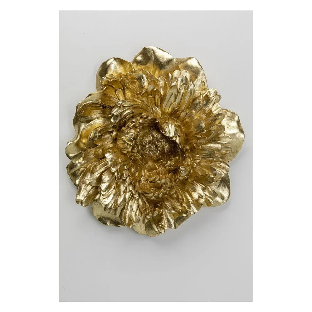 Nástěnná dekorace ve zlaté barvě Kare Design Peony v:1318890
