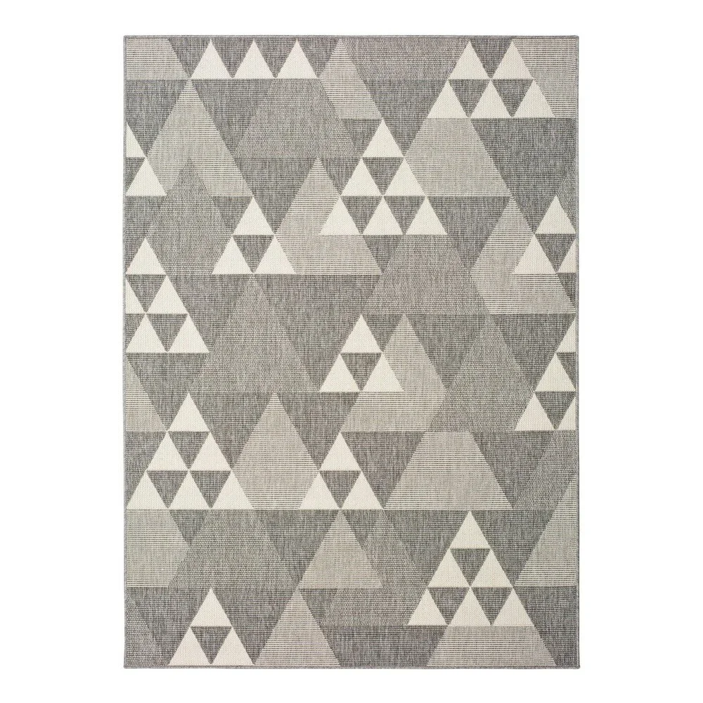 Šedý venkovní koberec Universal Clhoe Triangles, 140 x 200 cm v:1235532