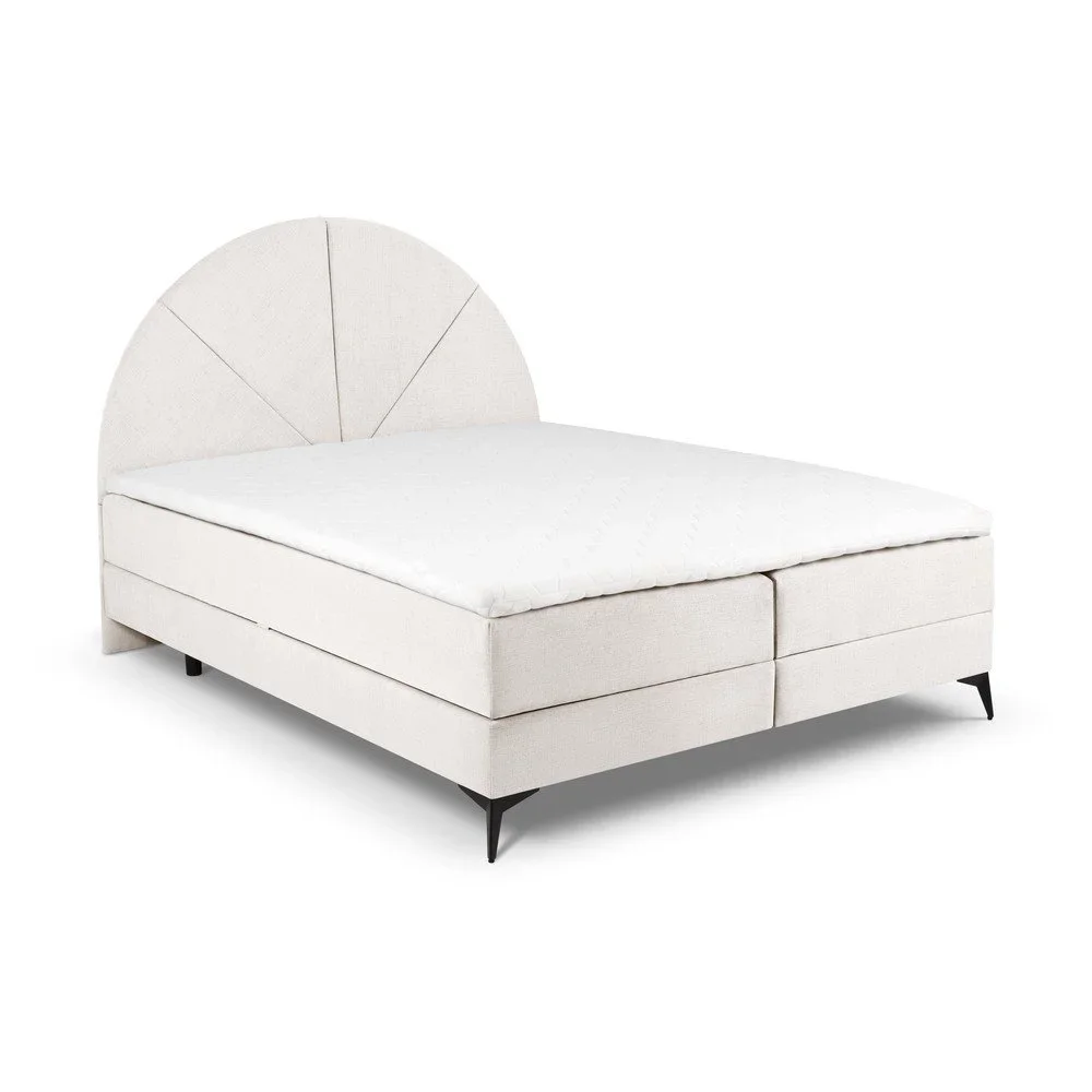 Béžová boxspring postel s úložným prostorem 180x200 cm Sunset – Cosmopolitan Design v:1536124