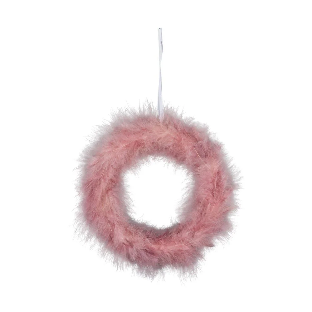 Růžový jarní věnec z peří Ego Dekor Spring, ⌀ 26 cm v:1245474