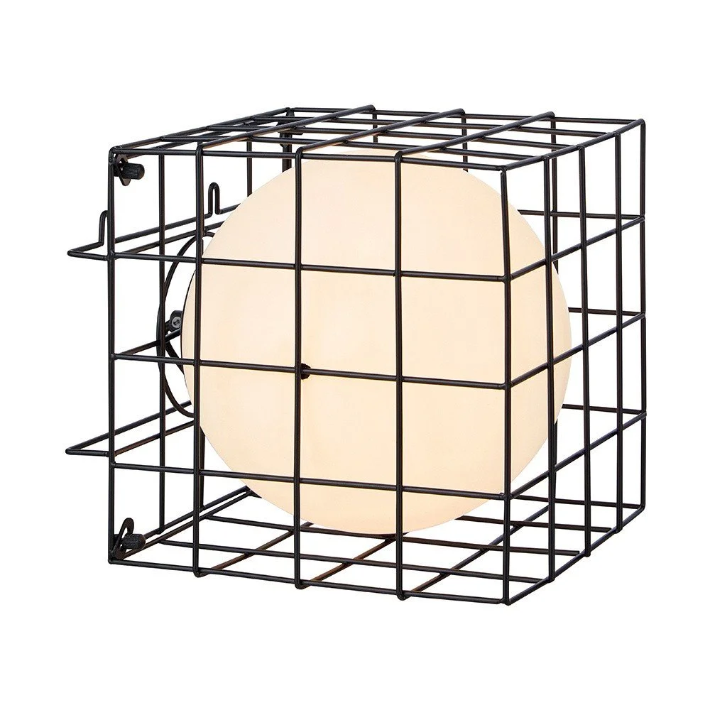 Černé nástěnné svítidlo Markslöjd Cage v:1209114