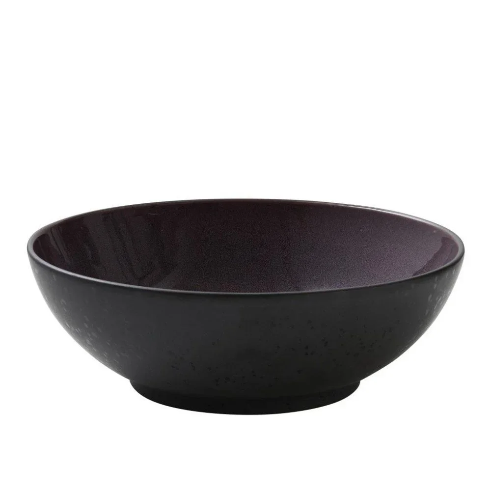 Černá kameninová salátová mísa s vnitřní glazurou ve fialové barvě Bitz Mensa, průměr 30 cm v:1223462