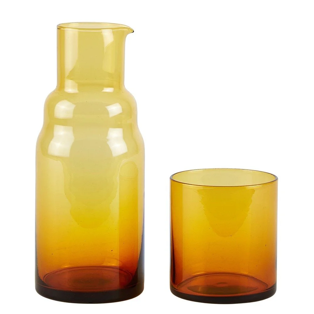 Set láhve a skleničky v jantarově žluté barvě Villa Collection v:1004670