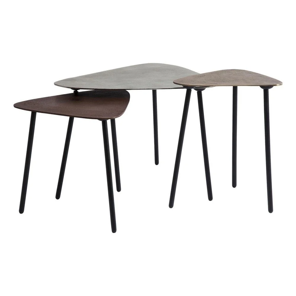 Sada 3 odkládacích stolků Kare Design Triangle v:888448