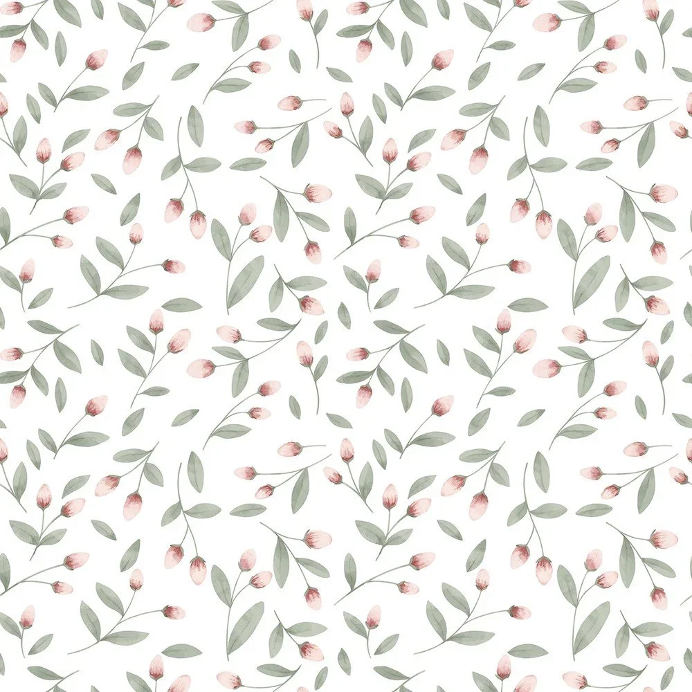 Dětská tapeta z netkané textilie 10 m x 50 cm Flower Buds – Lilipinso v:1691974