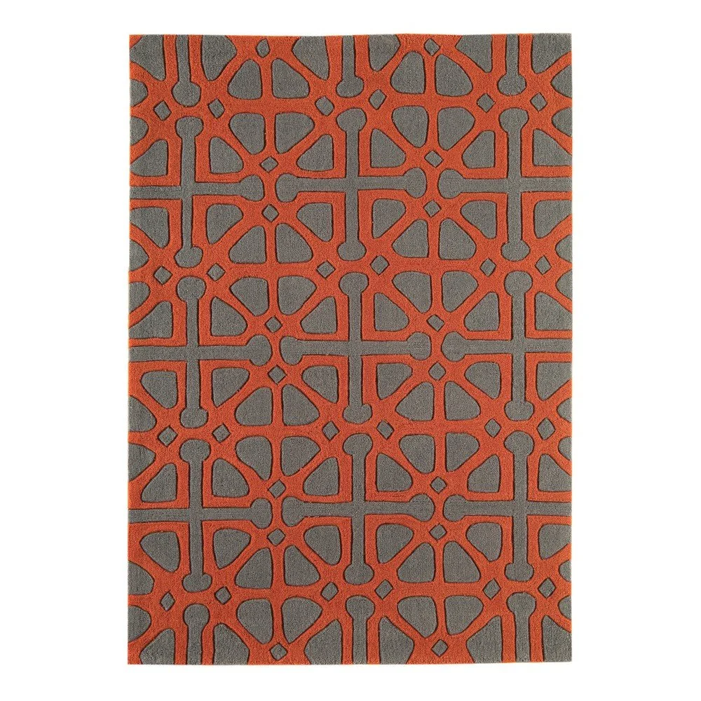 Červenošedý koberec Asiatic Carpets Harlequin Floorist, 170 x 120 cm v:884400