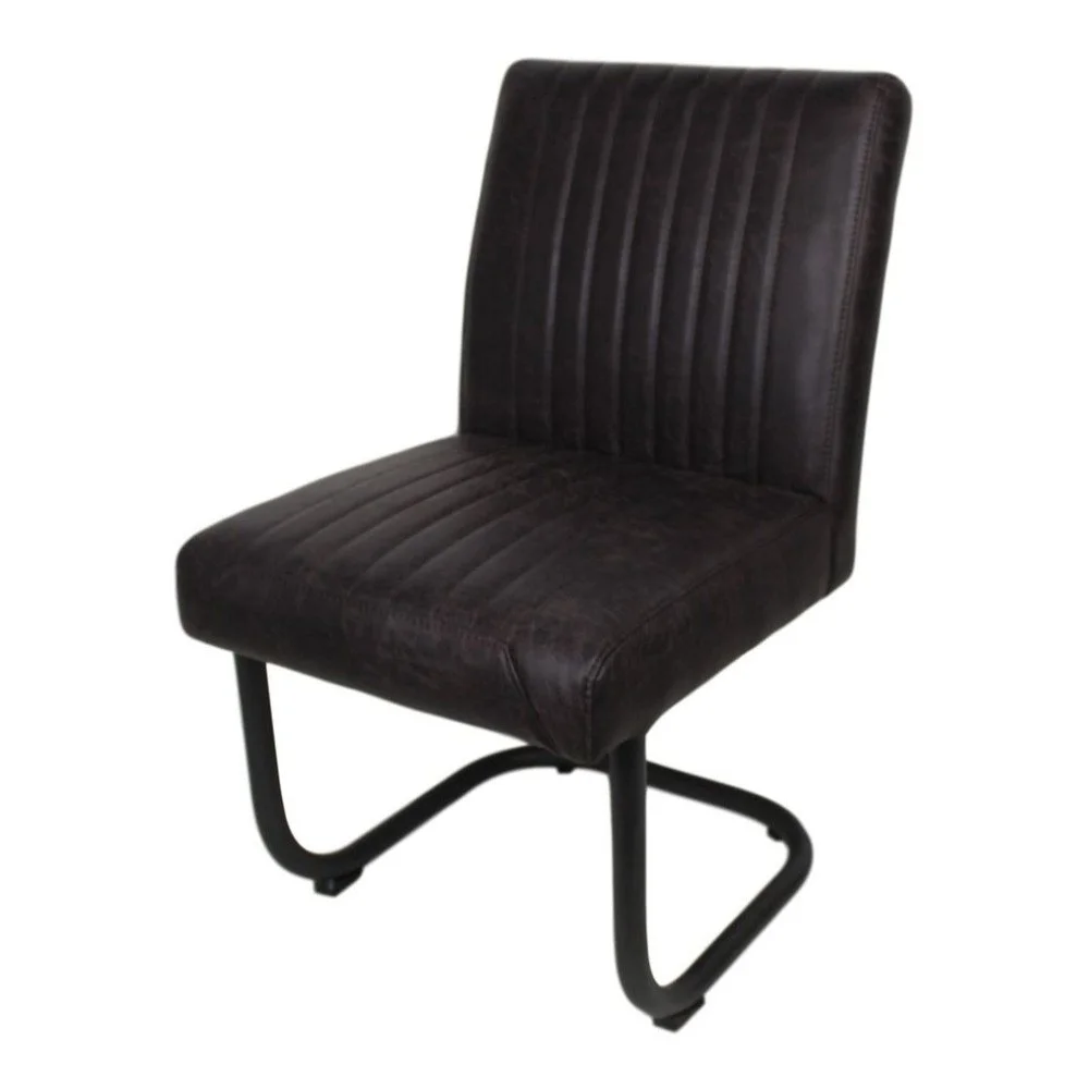 Černá jídelní židle s koženým potahem HSM Collection Nevada v:929888