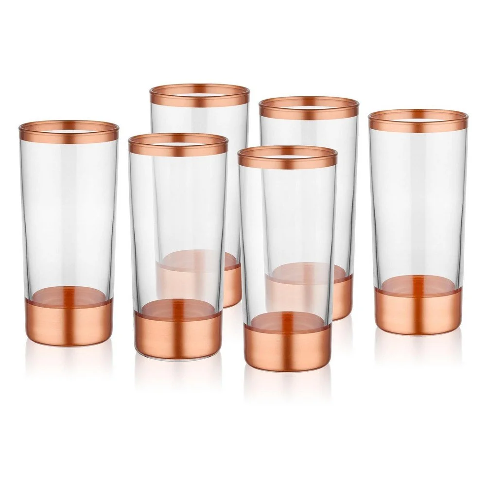 Sada 6 skleniček Mia Glam Bronze, 250 ml v:1343575