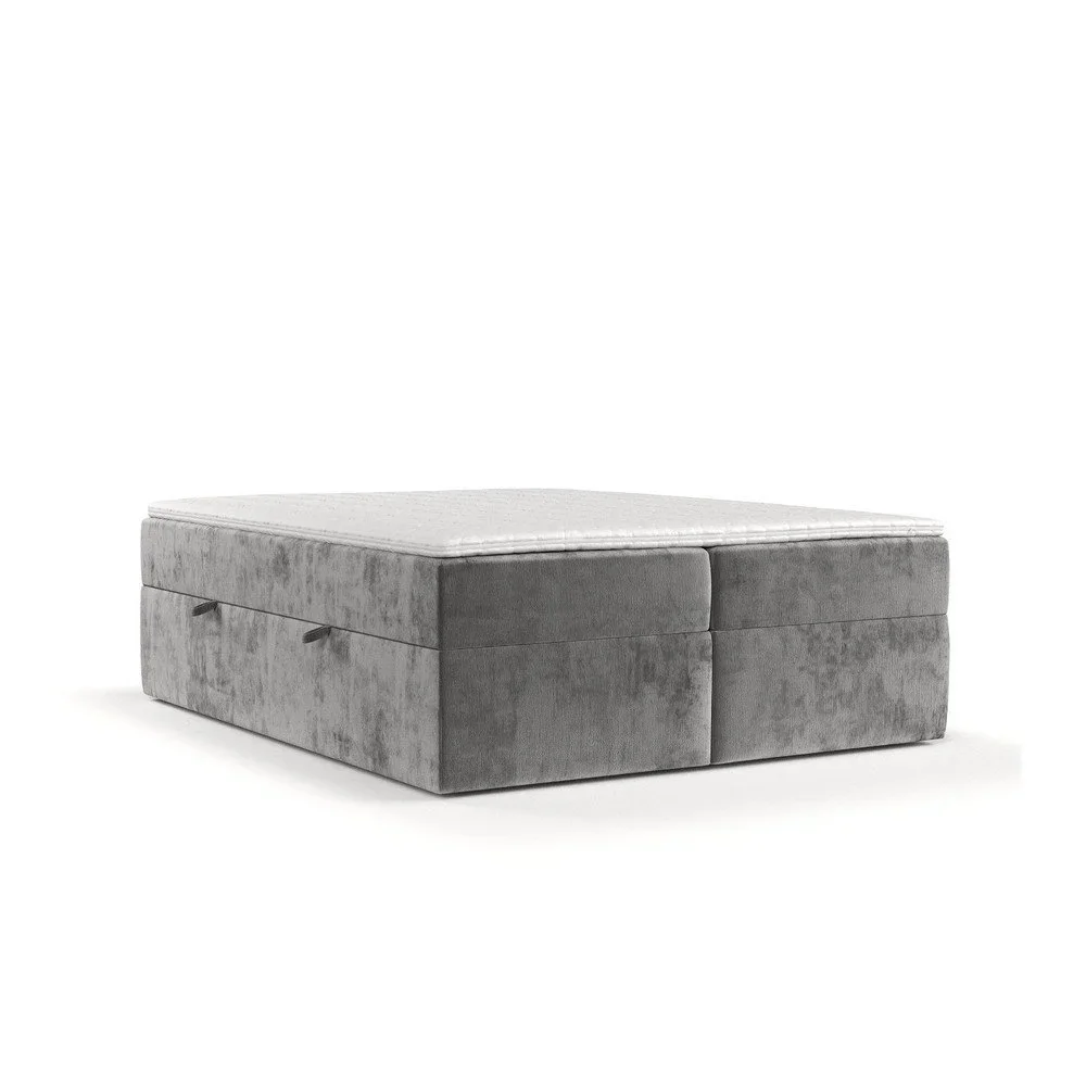 Šedá boxspring postel s úložným prostorem 180x200 cm Yoko – Maison de Rêve v:1662436