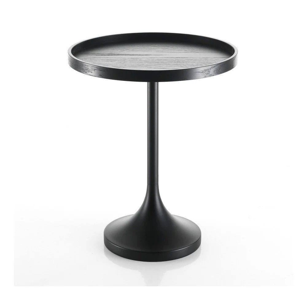 Černý odkládací stolek Tomasucci Ambrogio, ⌀ 46 cm v:1089508