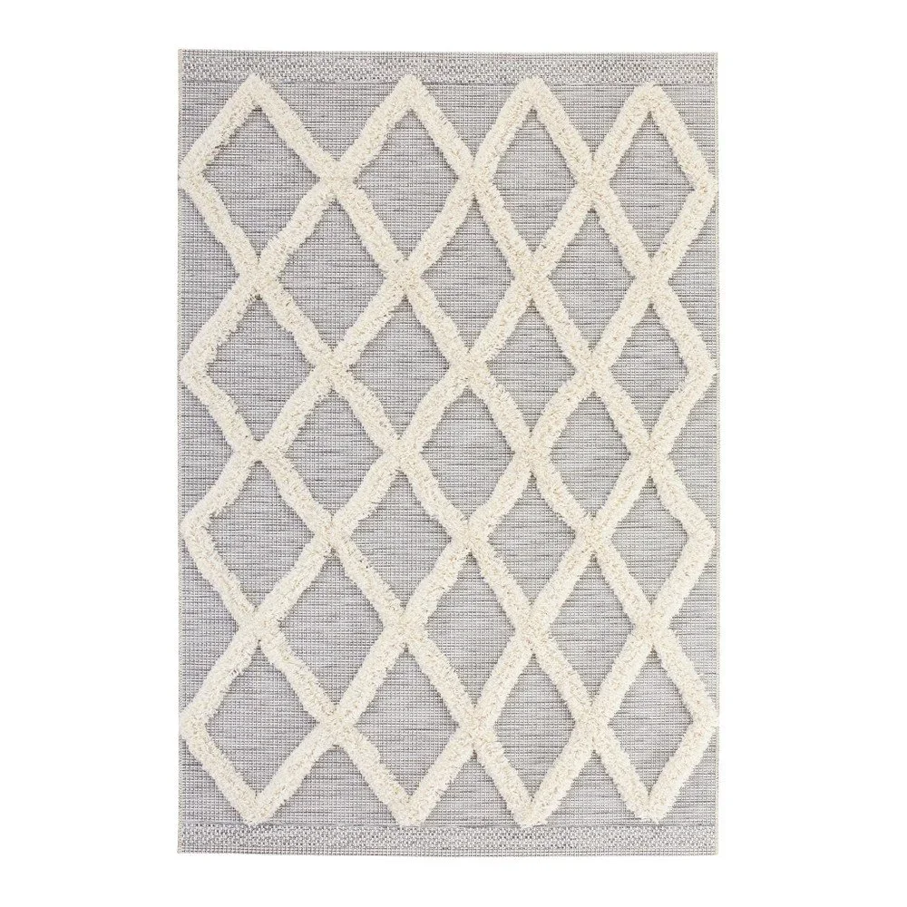 Šedý koberec Mint Rugs Handira Grid, 170 x 115 cm v:1129738