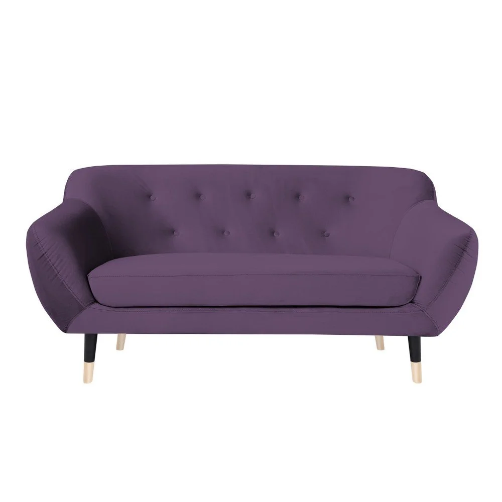 Fialová pohovka s černými nohami Mazzini Sofas Amelie, 158 cm v:983880
