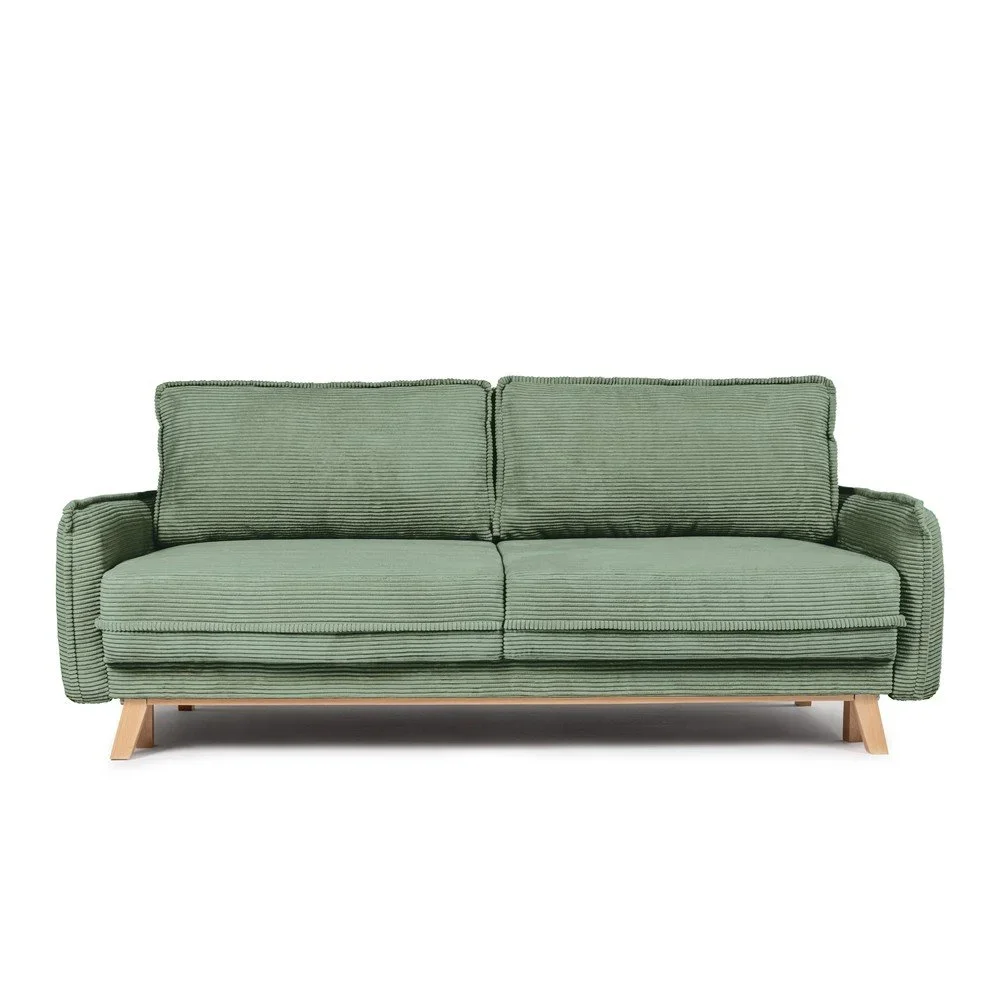 Světle zelená manšestrová rozkládací/s úložným prostorem pohovka 218 cm Tori v:1913096 Světle zelená manšestrová rozkládací/s úložným prostorem pohovka 218 cm Tori v:1913096