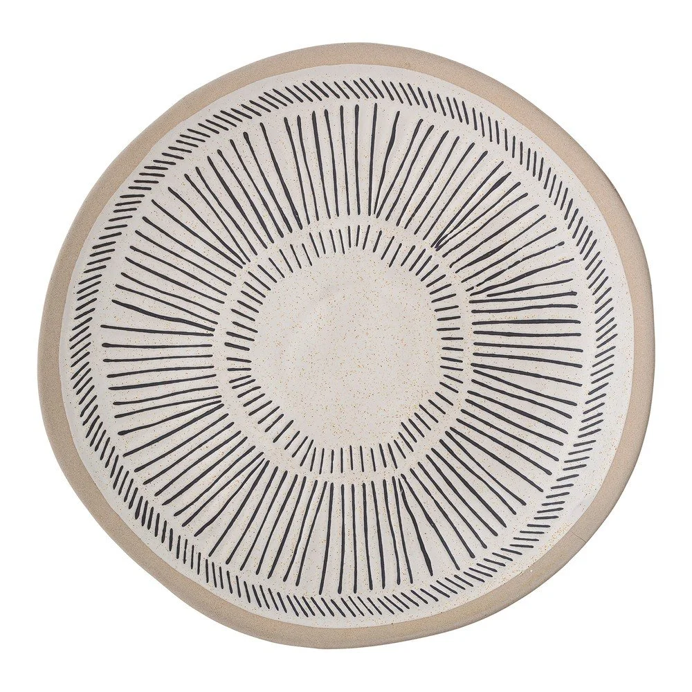 Černo-bílý kameninový talíř Bloomingville Eliana, ø 26 cm v:1414645
