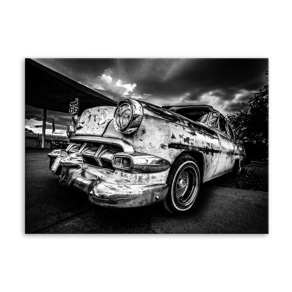 Obraz Styler Canvas Silver Old Car, 85 x 113 cm v:1175806
