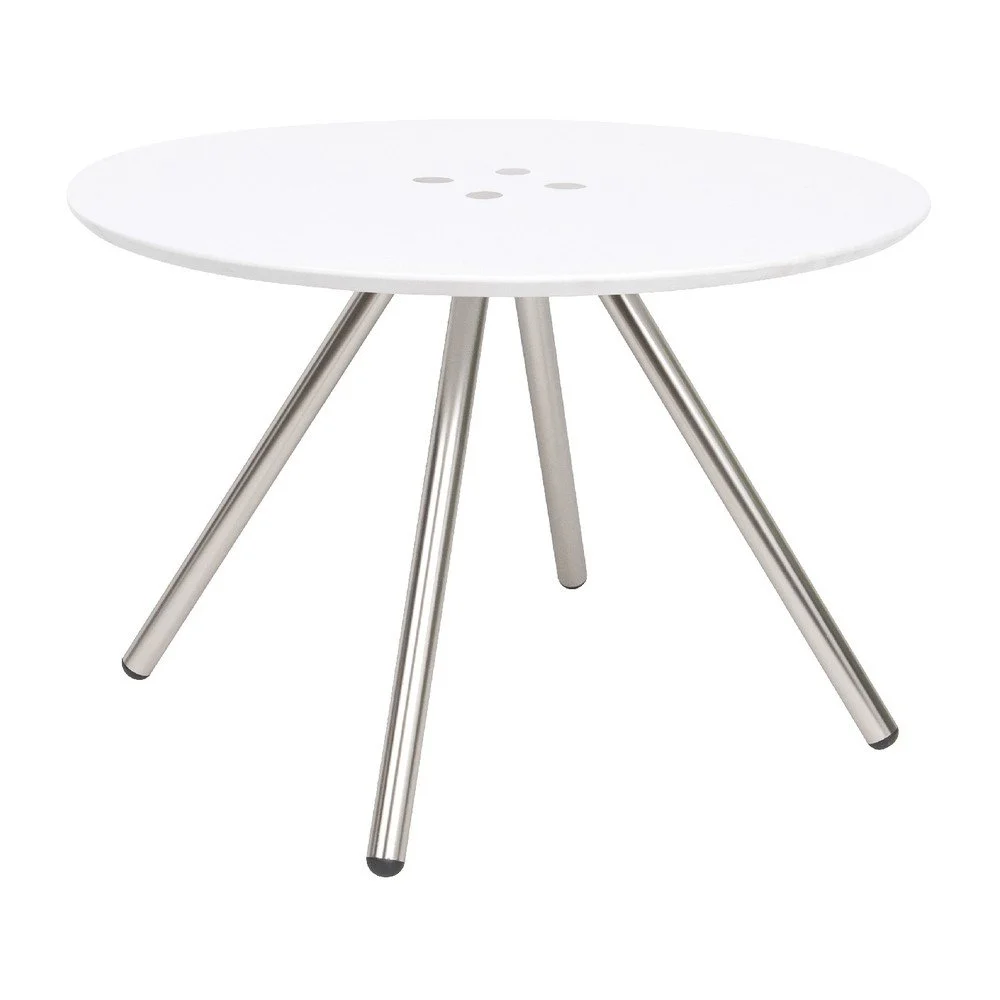 Bílý konferenční stolek Leitmotiv Sliced, ø 60 cm v:1274582