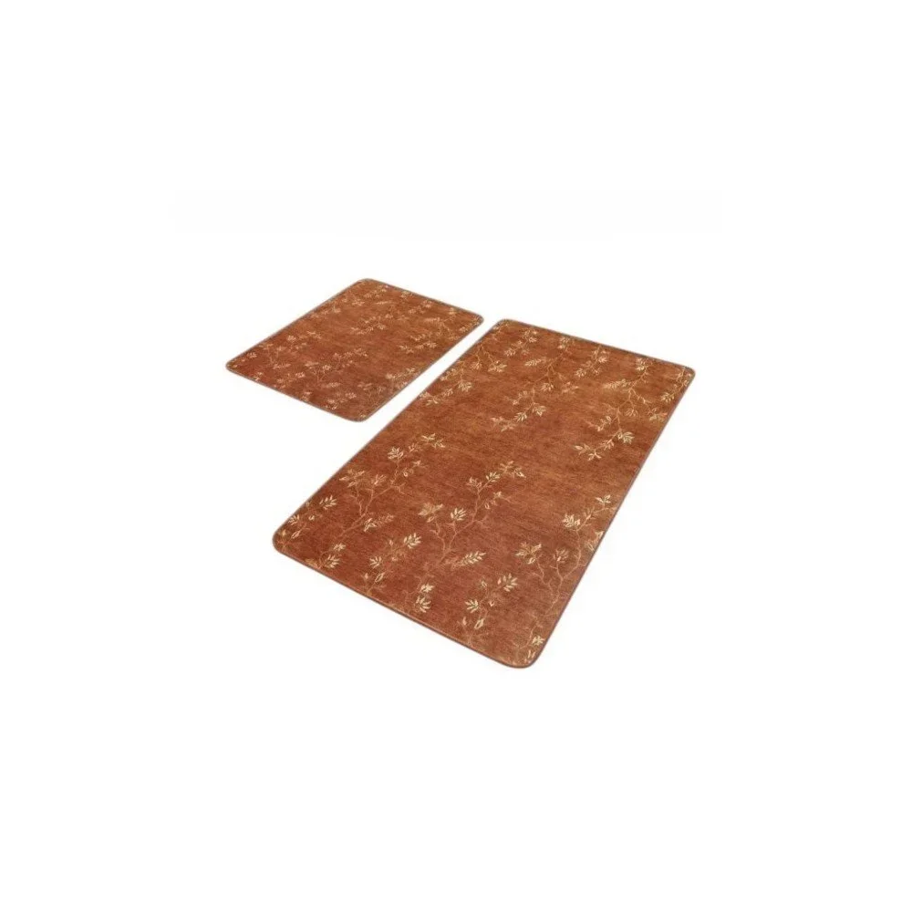 Hnědé sametové koupelnové předložky v sadě 2 ks 60x100 cm – Mila Home v:1769046