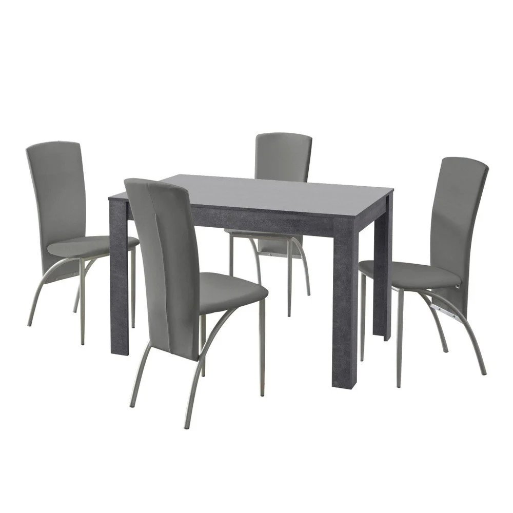 Set jídelního stolu a 4 šedých jídelních židlí Støraa Lori Nevada Slate Light Grey v:1043644