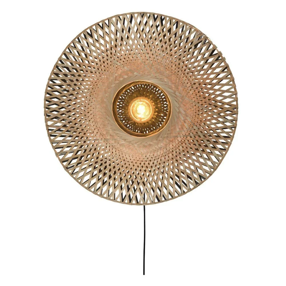 Nástěnné bambusové svítidlo Good&Mojo Kalimantan, ⌀ 87 cm v:1262524