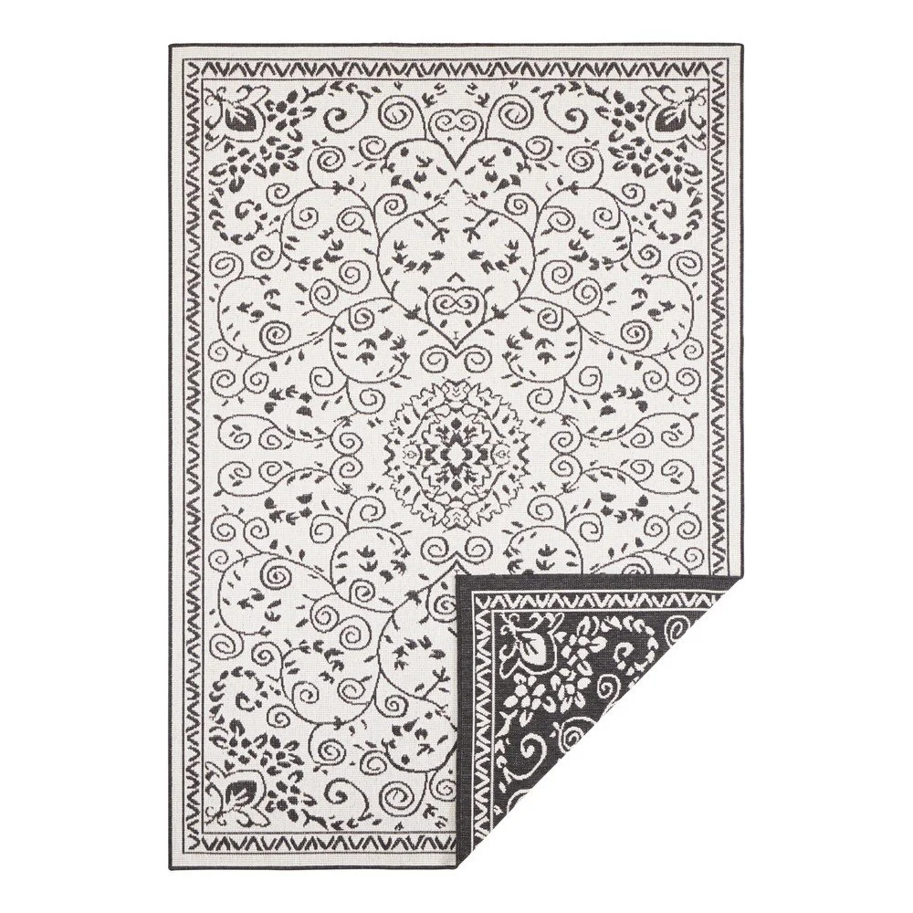 Černo-krémový venkovní koberec NORTHRUGS Leyte, 80 x 150 cm v:1337891