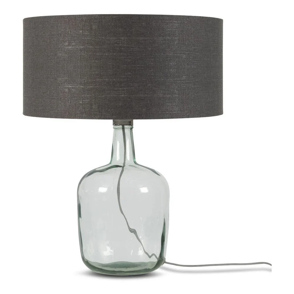 Stolní lampa s tmavě šedým stínidlem a konstrukcí z recyklovaného skla Good&Mojo Murano, ⌀ 47 cm v:1262568