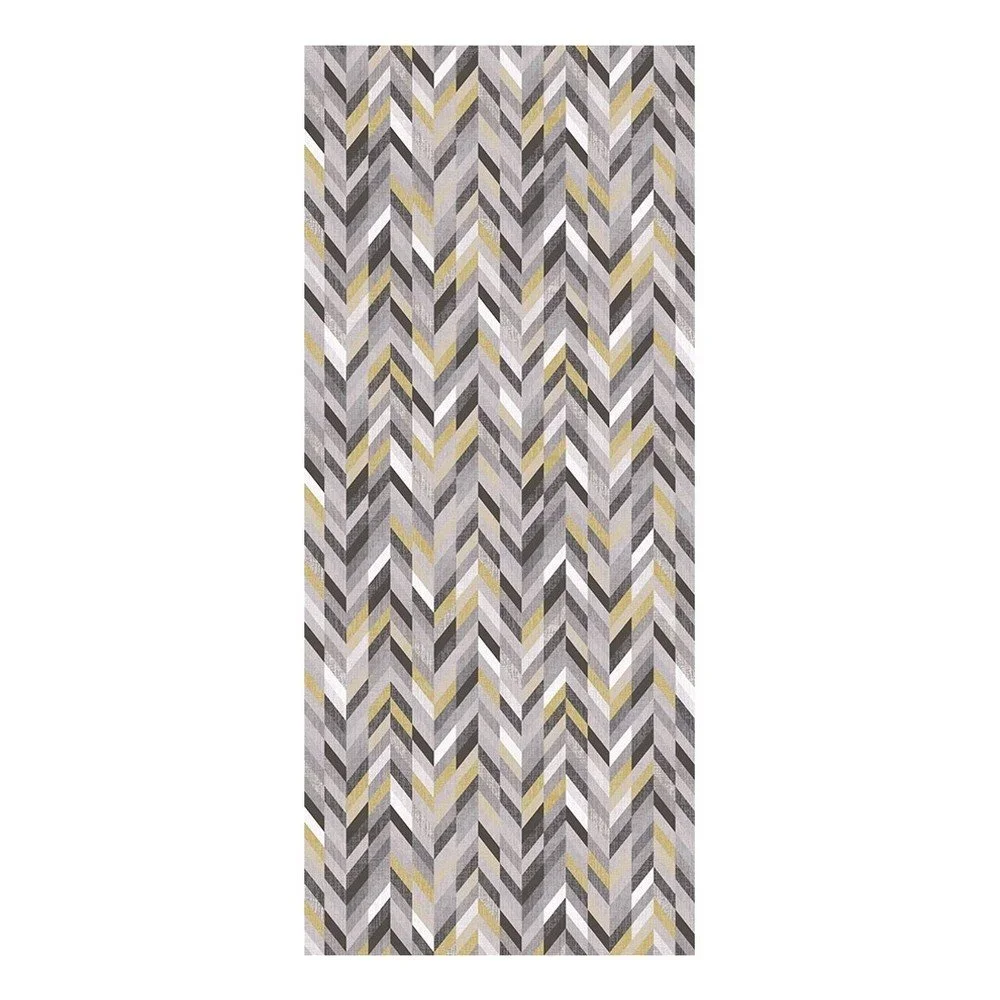 Žluto-šedý běhoun Floorita Leather, 60 x 115 cm v:1253312