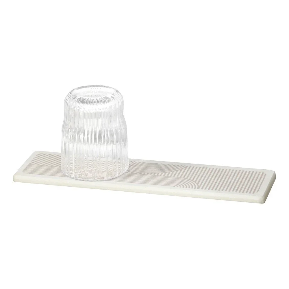 Béžová z křemeliny odkapávací podložka na nádobí 30×8 cm Damon – Wenko v:1778134