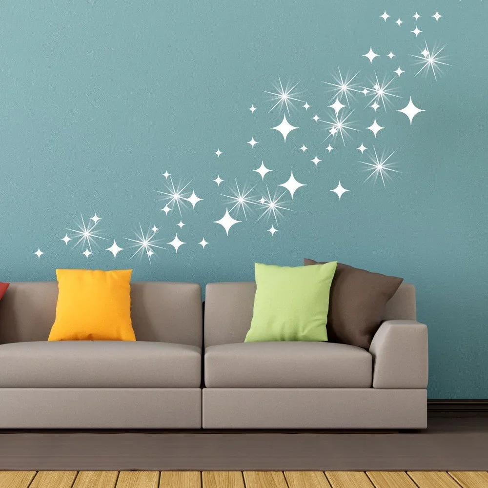 Sada 50 samolepek se Swarovski elementy Ambiance White Star v:902018