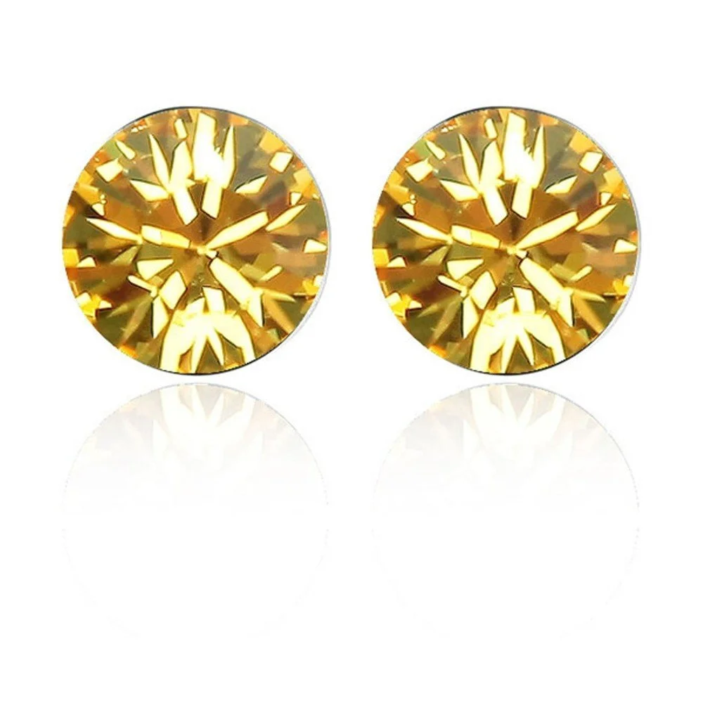 Náušnice pozlacené bílým zlatem s krystaly Swarovski Elements Crystals Emma v:1169626