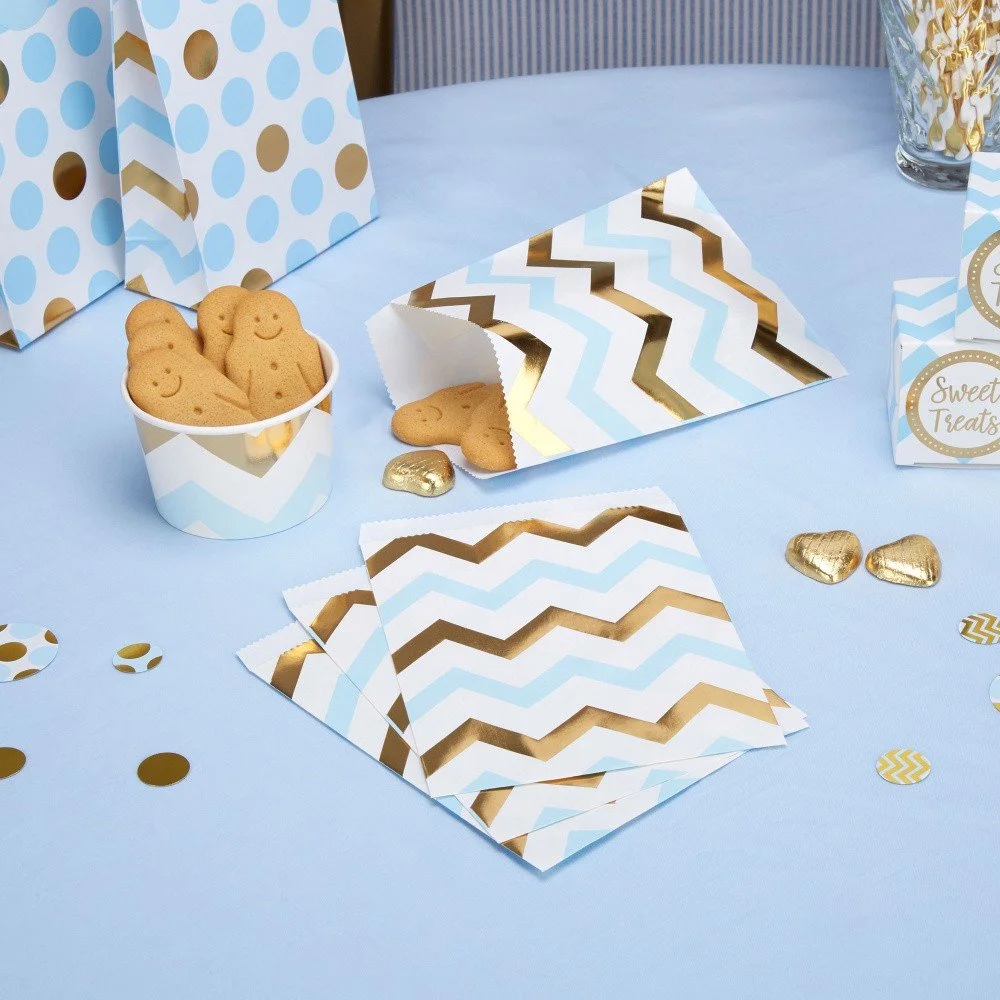 Sada 25 modrých sáčků na sladkosti Neviti Pattern Works Zig v:813038