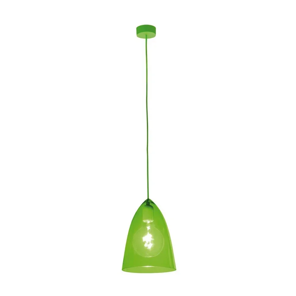 Zelené závěsné svítidlo SULION Glassy v:1162526