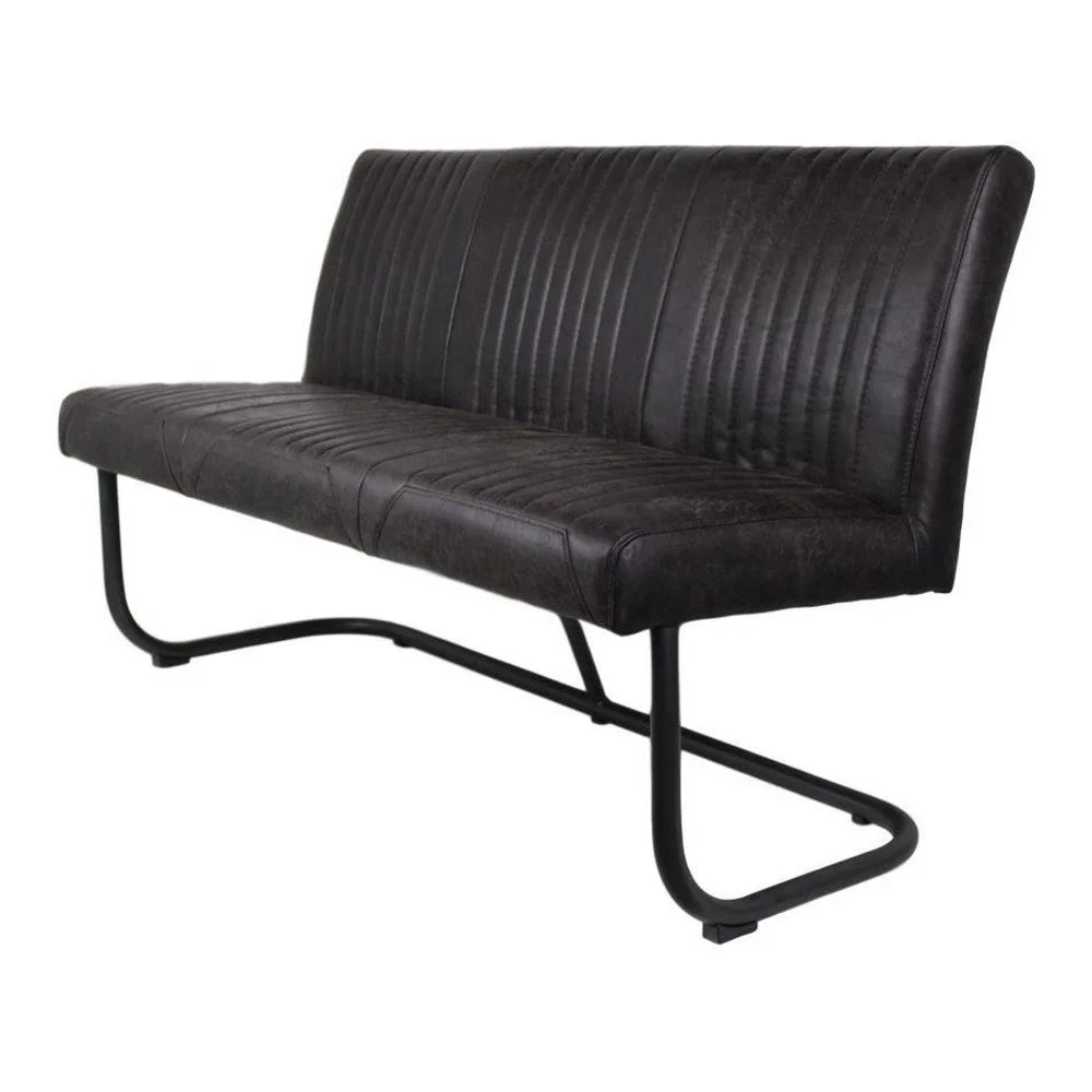 Tmavě hnědá jídelní lavice s koženým potahem HSM Collection Nevada v:929892