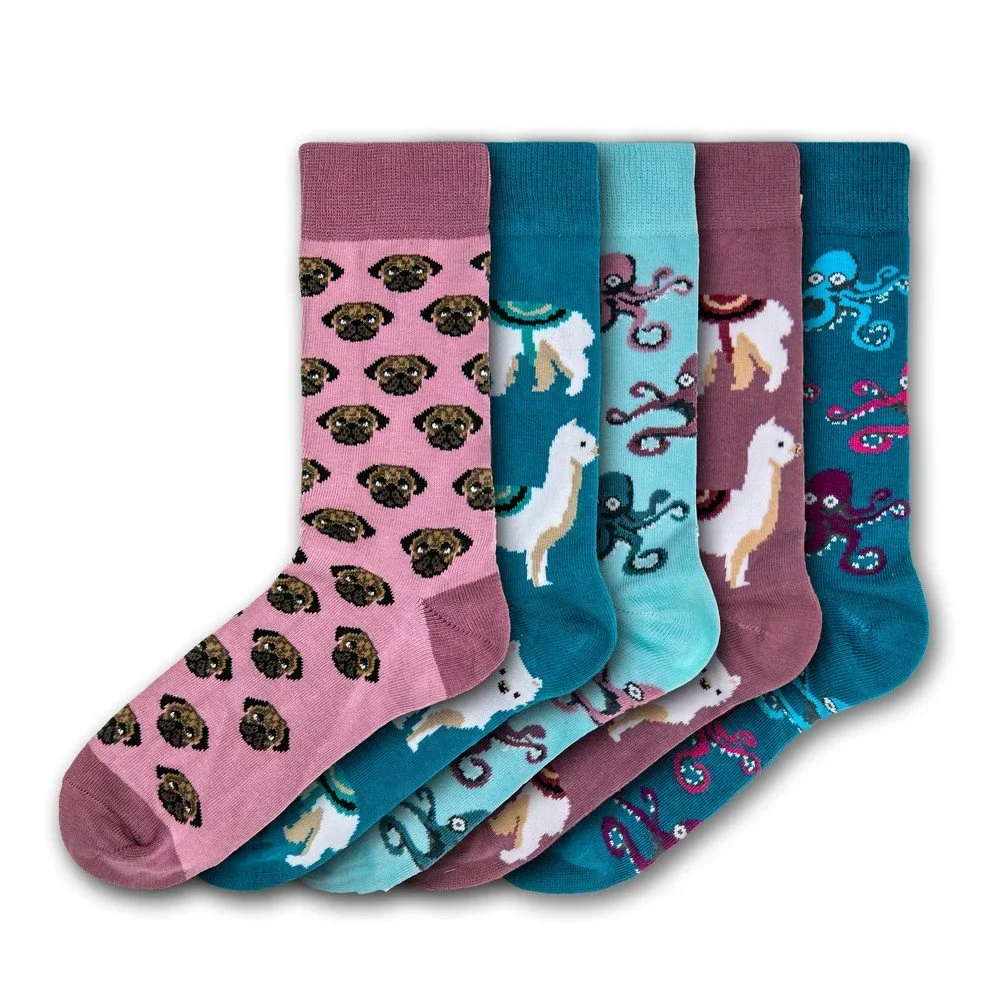 Sada 5 párů barevných ponožek Funky Steps Animal Lover, velikost 35 v:1334080