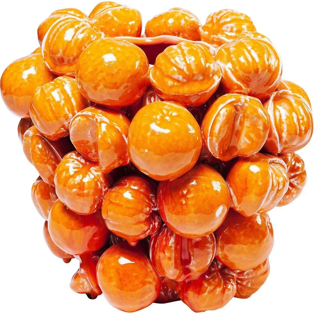 Oranžová kameninová váza Kare Design Sicily, výška 33 cm v:1318974