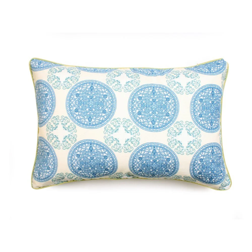 Modrý povlak na polštář WeLoveBeds Ornaments, 40 x 60 cm v:1157638