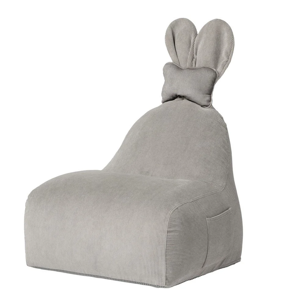 Šedý dětský sedací vak Funny Bunny – The Brooklyn Kids v:1747978