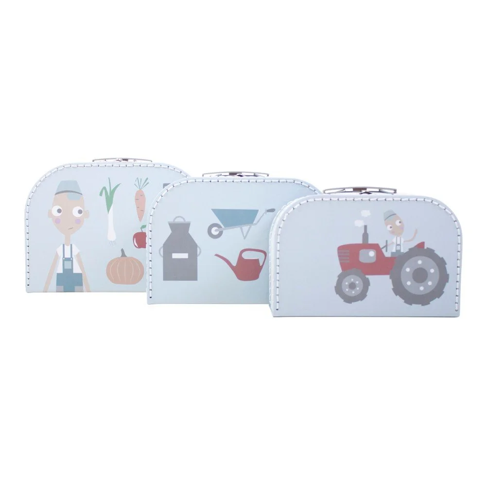 Sada 3 dětských kufříků Sebra Farm Boy v:948632