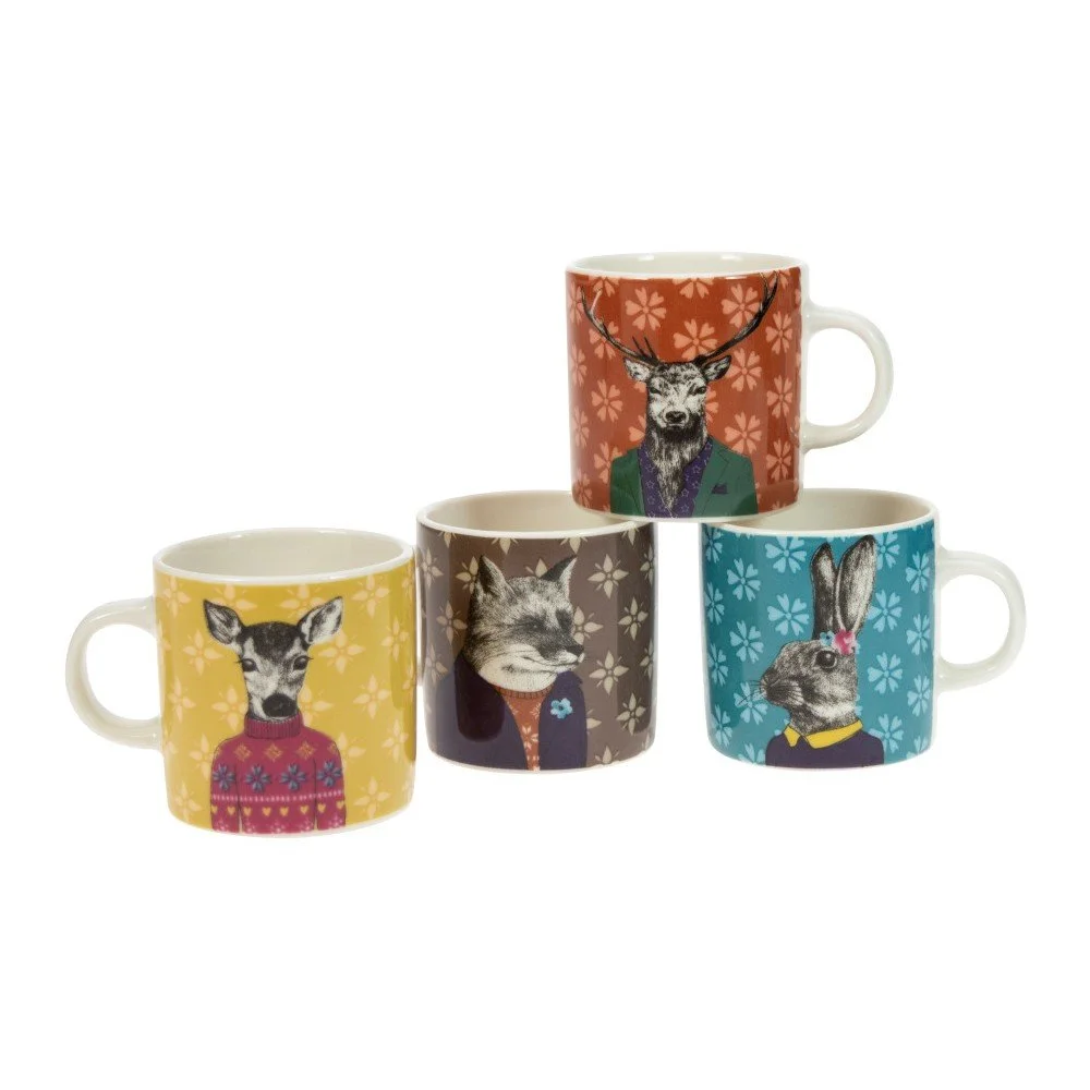 Sada 4 porcelánových espresso hrnků David Mason After Dark Stag, 75 ml v:1293316