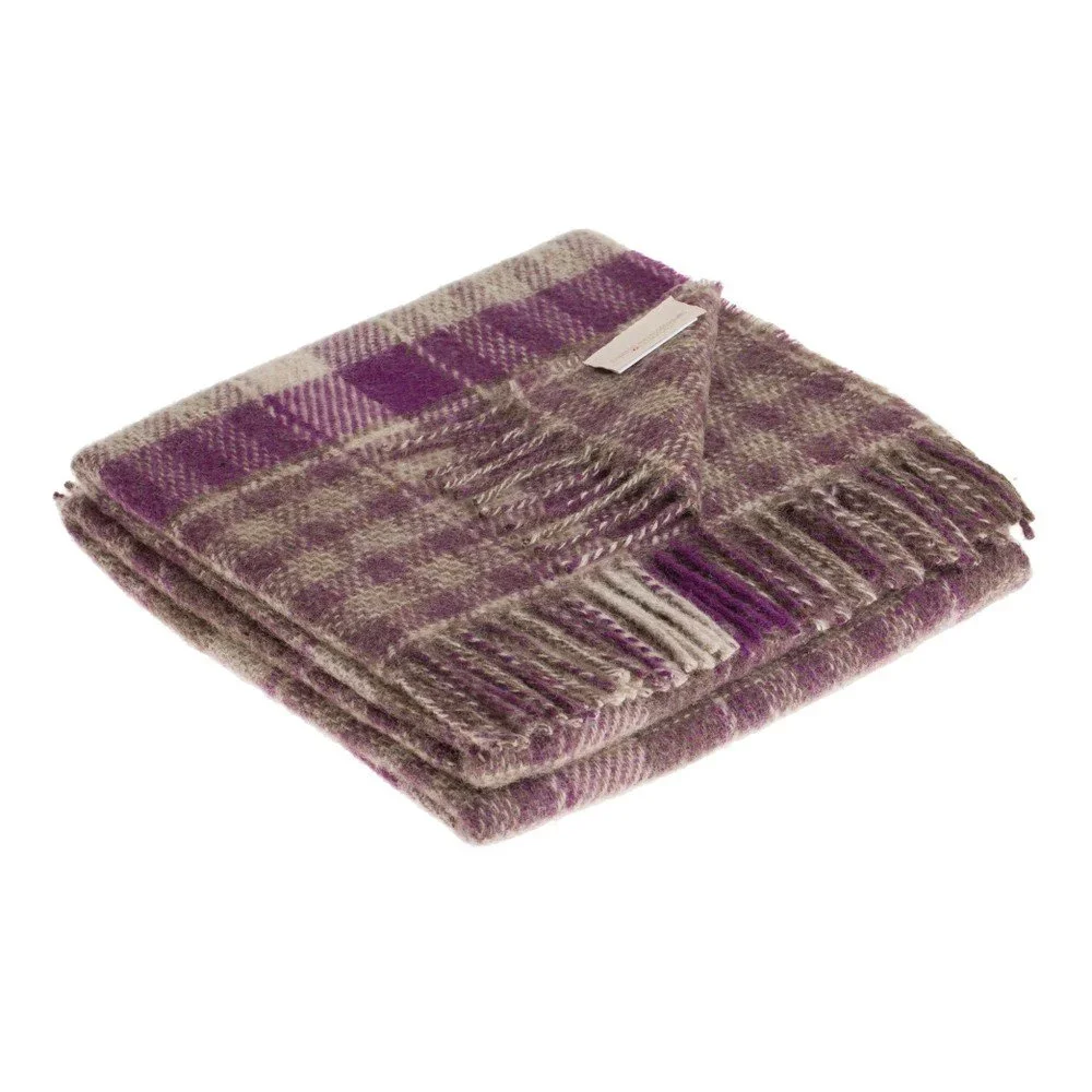 Fialovo-hnědá deka z panenské vlny Lanerossi Shetland, 130 x 170 cm v:960740