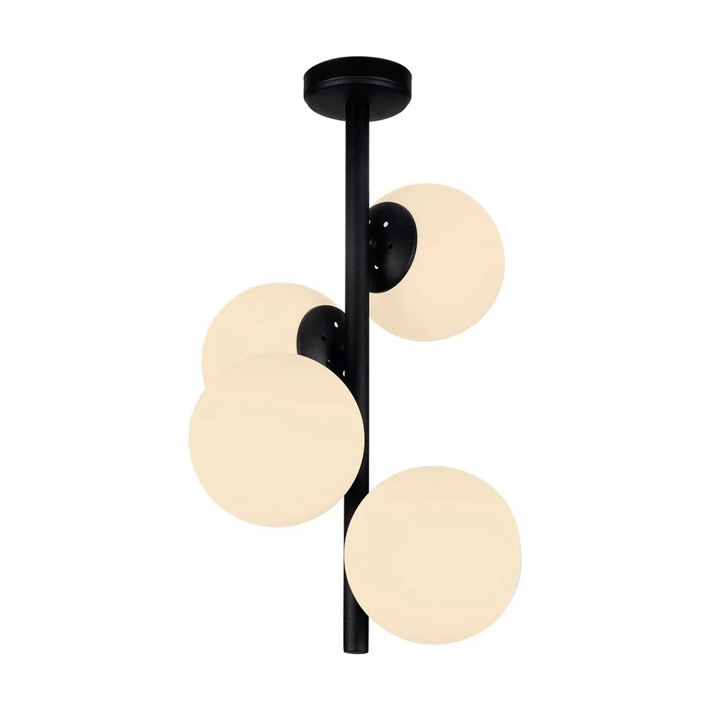 Černé závěsné svítidlo Squid Lighting Owl, výška 53 cm v:1441719